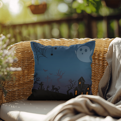 Haunted Night Double-Sided Halloween Throw Pillow