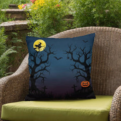 Haunted Night Full Moon Double-Sided Halloween Throw Pillow
