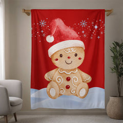 Gingerbread Santa Mink-Touch Christmas Blanket – Ultra Soft Holiday Fleece for Cozy Winter Nights