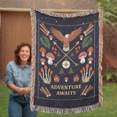 Adventure Awaits - Woven Blanket